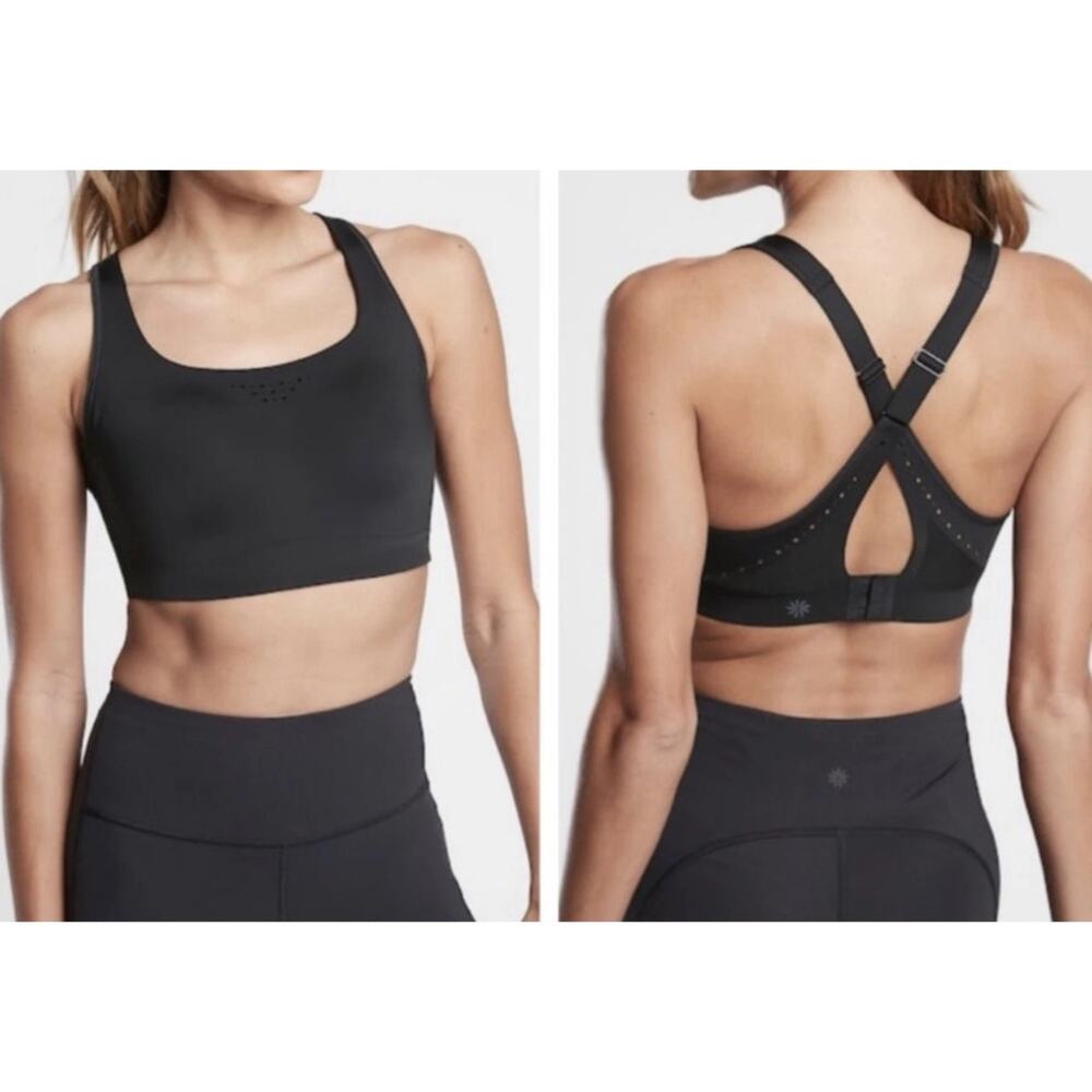 Womens Athleta Phenomena Bra Black Size 38 DD EUC!